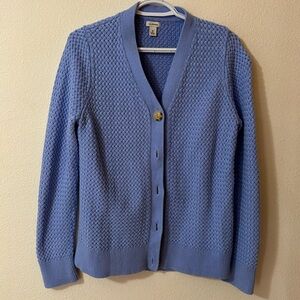 3/15 ❤️ L.L. Bean Blue Women's Cardigan Sweater